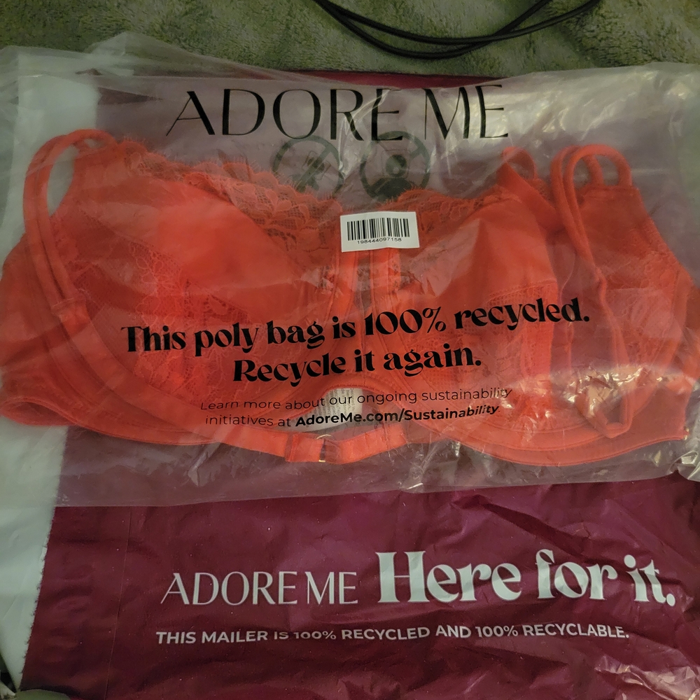Adore Me Red Lace Bra